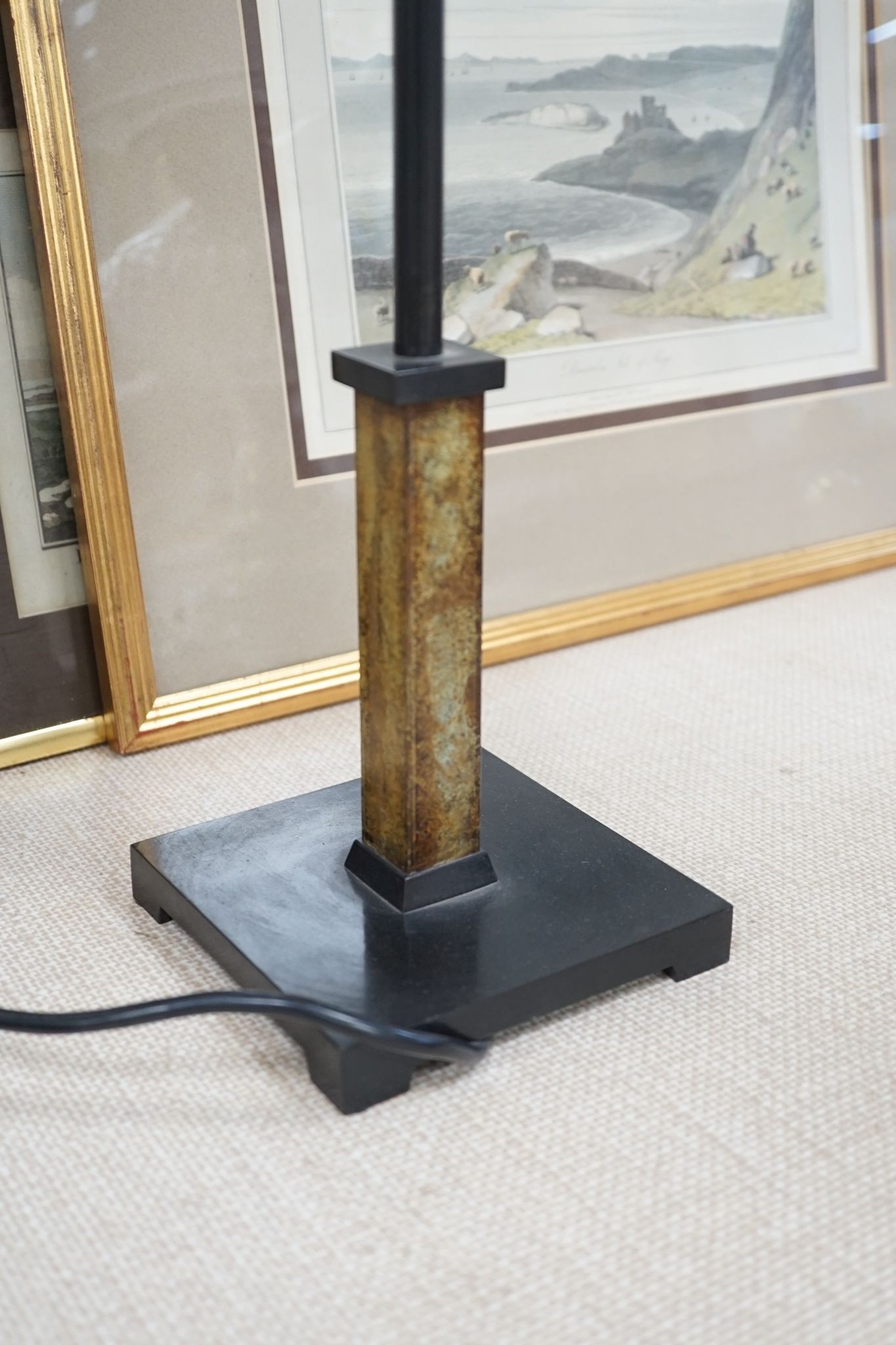 A pair of modern table lamps
